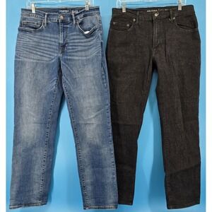 Arizona Jeans Athletic Taper Mens 33x31 (Tag 32x32) Blue Black Denim Comfort